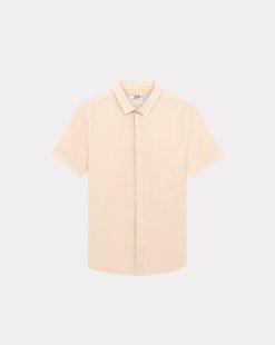 Chevignon Chemises | Chemise Linen Togs Manches Courtes Rose Chemise Manches Courtes En Lin