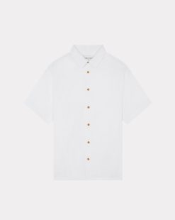 Chevignon Chemises | Chemise Hawaien Blanc Chemise En Coton Style Hawaien