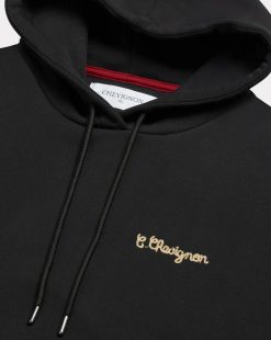 Chevignon Sweatshirts | Sweatshirt Hood 90 Noir Sweat A Capuche Brode