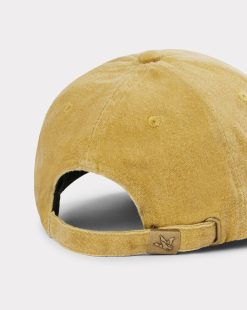 Chevignon Casquettes | Casquette City Cap Wash Jaune Casquette Brodee Effet Lave