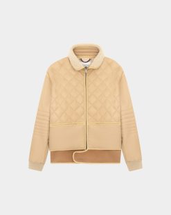 Chevignon Blousons & Manteaux | Blouson Cosmo Beige Blouson Emblematique En Cuir Et Nylon