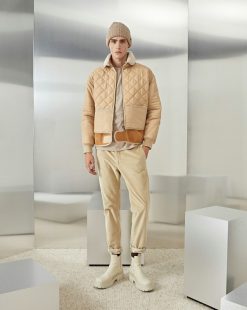 Chevignon Blousons & Manteaux | Blouson Cosmo Beige Blouson Emblematique En Cuir Et Nylon