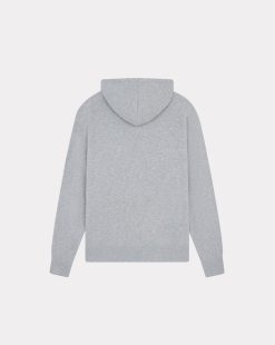 Chevignon Sweatshirts | Sweatshirt City Hood Basic Gris Sweat A Capuche Brode