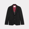 Chevignon Blousons & Manteaux | Veste Street Suit Noir Veste De Costume Coupe Ajustee