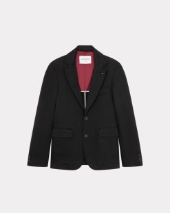 Chevignon Blousons & Manteaux | Veste Street Suit Noir Veste De Costume Coupe Ajustee