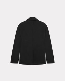 Chevignon Blousons & Manteaux | Veste Street Suit Noir Veste De Costume Coupe Ajustee