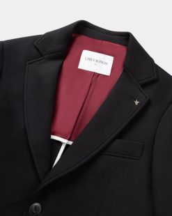 Chevignon Blousons & Manteaux | Veste Street Suit Noir Veste De Costume Coupe Ajustee